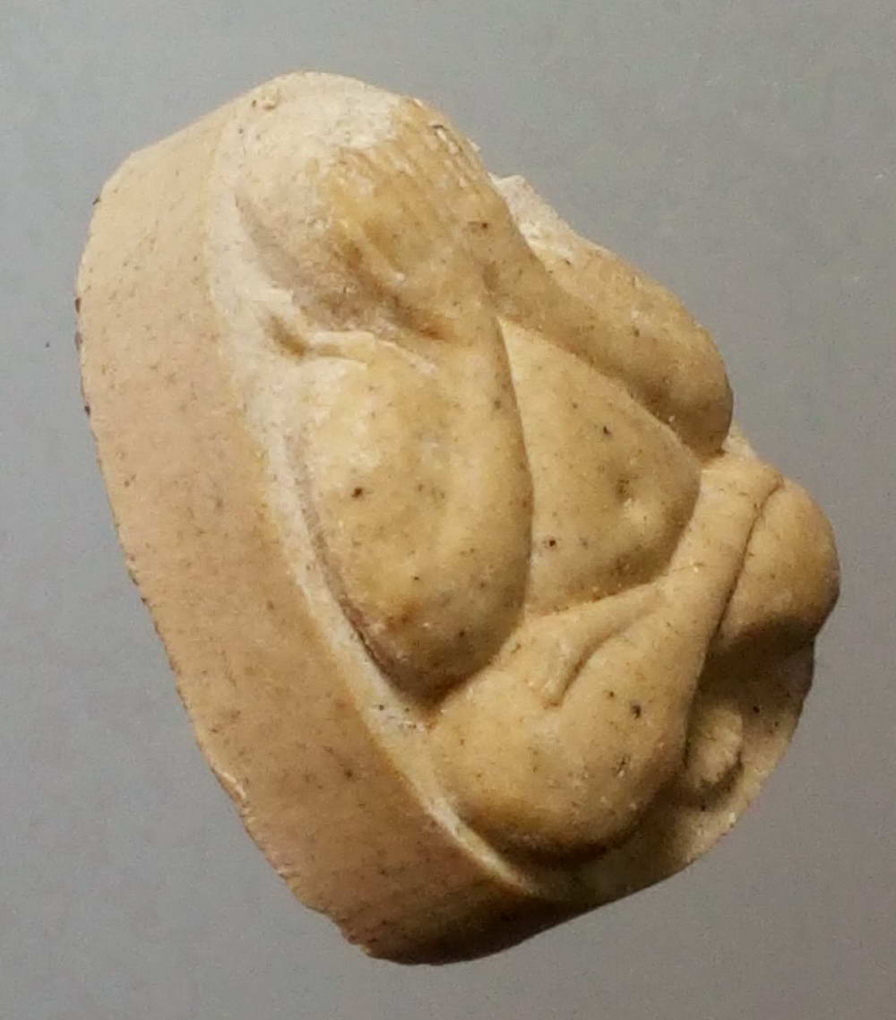 รหัสสินค้า พระปิดตา ทั่วไป 128 พระปิดตาเนื้อผง วัดกก หลังยันต์มะอะอุ