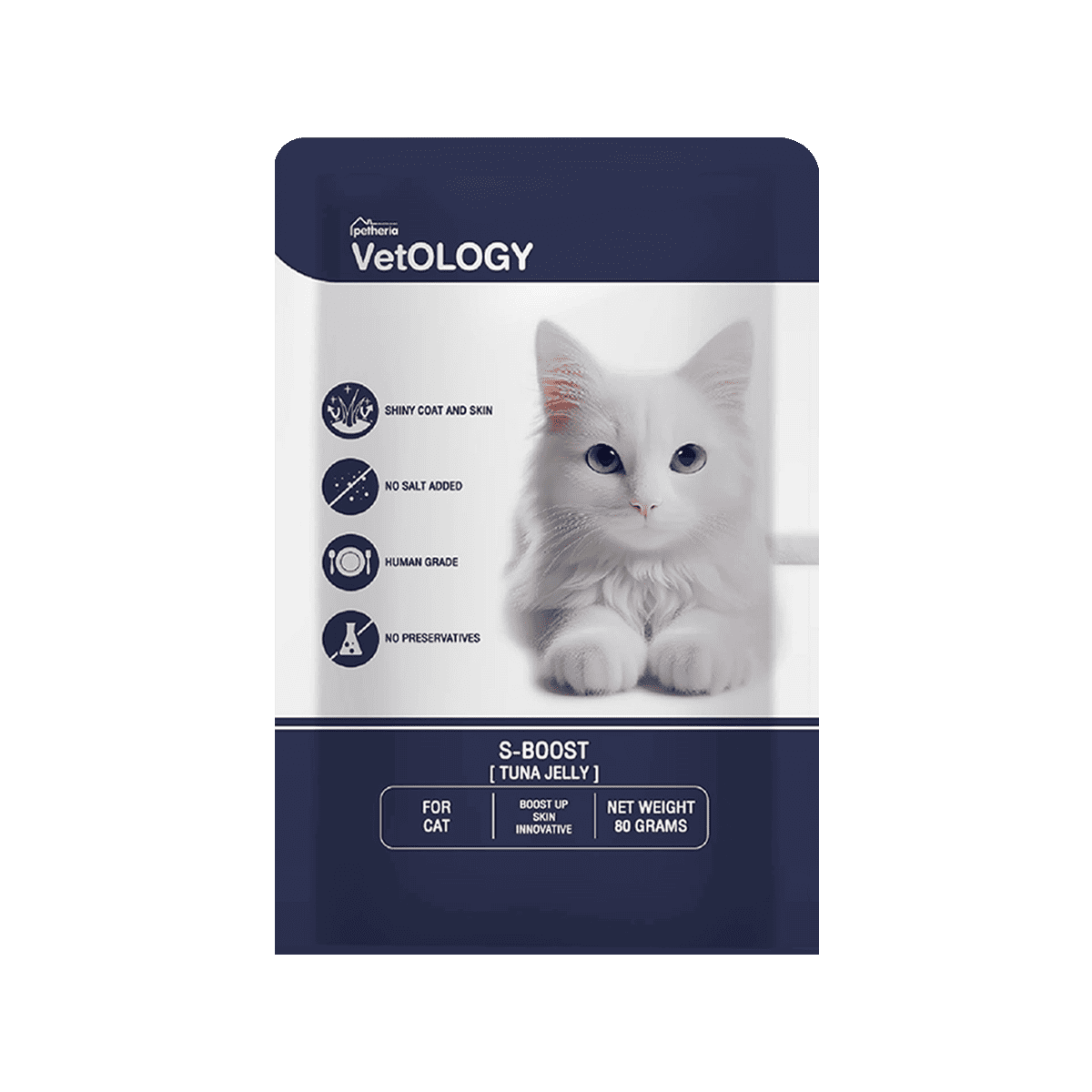 VetOLOGY อาหารเปียกแมว สูตรครบถ้วน เหมาะกับทุกช่วงวัย [80g] | อาหารแมวเกรดพรีเมียม โปรตีนสูง ย่อยง่าย