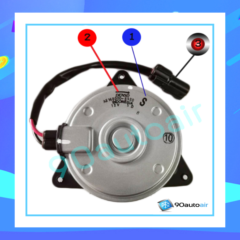 มอเตอร์พัดลมหม้อน้ำ ฮอนด้า บริโอ้ ของแท้ Denso (Motor Radiator Honda Brio )