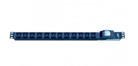 PDU 12 C13 Outlet (Circuit Breaker 16A + Power Plug 16A) รางไฟที่มี C13 และปลั๊กเพาเวอร์