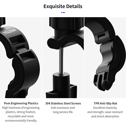 Telesin 360 Degree Rotation Handlebar Mount Bike Bicycle Motorcycle Bracket มอเตอร์ไซต์ จักรยาน GoPro l Action Camera