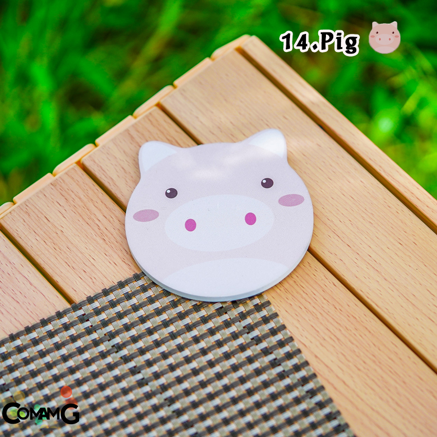 ที่รองแก้ว หินดูดน้ำ แผ่นหินรองแก้วดูดน้ำ แผ่นรองแก้ว ซึมซับน้ำไว แห้งไว ทำความสะอาดง่าย ลายน่ารัก มีหลายลาย พร้อมส่ง