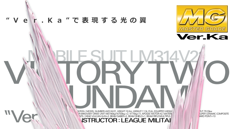 กันดั้ม Bandai Spirits Gunpla Premium Bandai Hobby Online Shop Limited MG 1/100 Expansion Effect Unit ”Wings Of Light” For Victory Two Gundam "Ver.Ka"