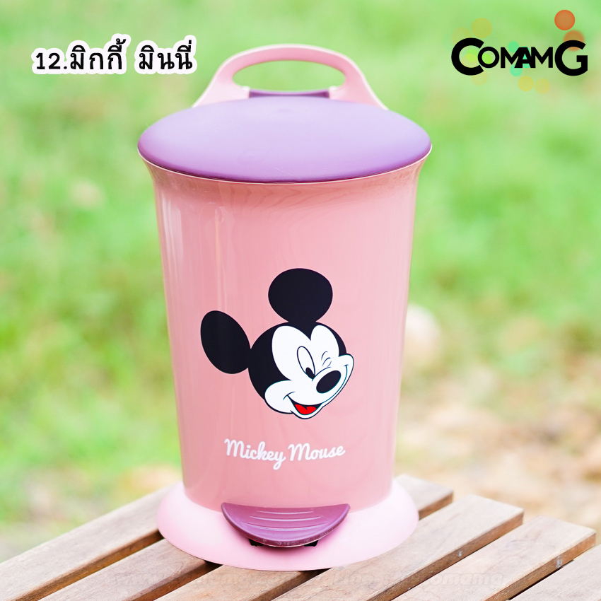 ถังขยะแบบเหยียบ มีถังซ้อนด้านใน ขนาด29*20ซม ลายการ์ตูน ลิขสิทธิ์แท้