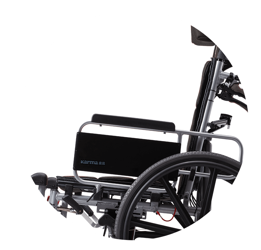 รถเข็นปรับเอนนอน อลูมินัมอัลลอยด์ KARMA รุ่น KM-5000 (WheelChair KARMA KM-5000) ถอดชิ้นส่วนได้ ปรับเอนนอนได้ 170 องศา ที่วางแขนเปิดขี้นได้ เคลื่อนย้ายผู้ใช้งานสะดวก ของแท้ รับประกันศูนย์ไทย 5 ปี