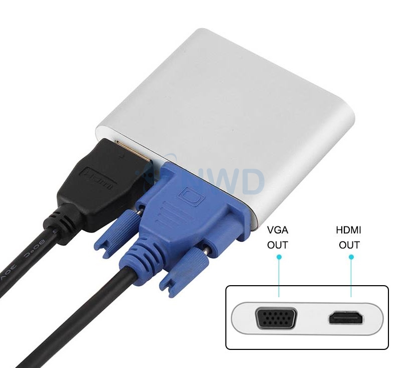 ตัวแปลงสัญญาณ OTN รุ่น 9167 (HDMI+VGA+Headphone+USB+Micro USB)