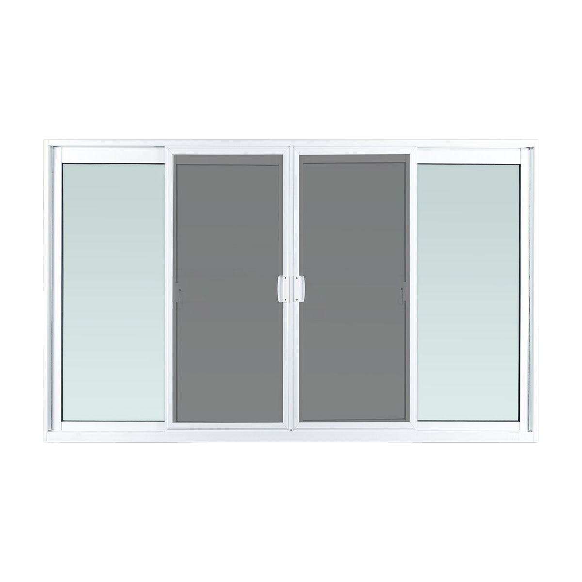 WindowAsia หน้าต่างอลูมิเนียม ECO บานเลื่อน สีขาว (มุ้ง) ขนาด 180x110