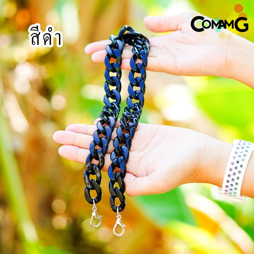 สายกระเป๋าเรซิ่น สไตร์วินเทจ คล้องแมส สายกระเป๋าหินอ่อน สินค้าพร้อมส่ง