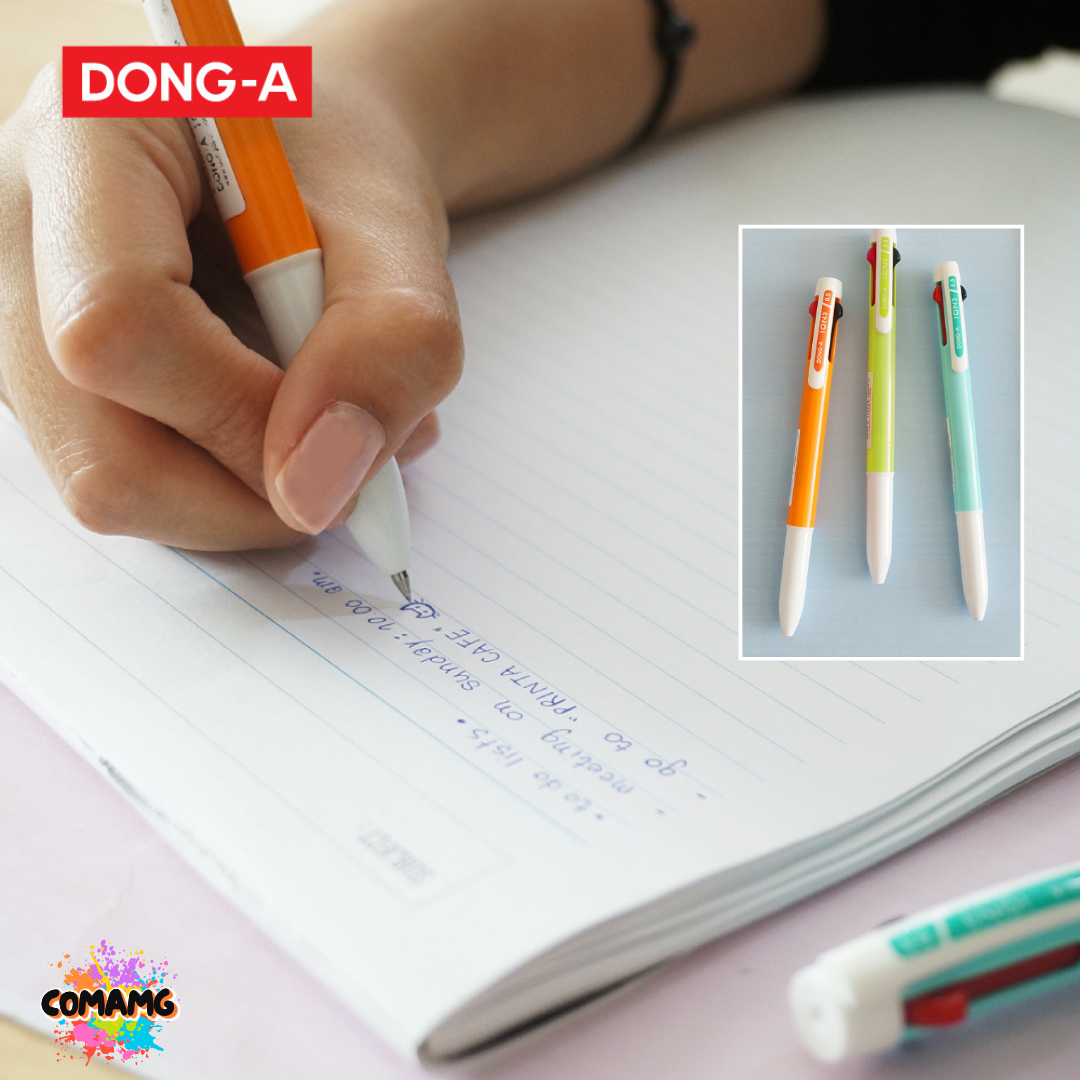DONG-A ปากกาลูกลื่นเจล 3 สี ใน 1แท่ง ION3 หัวขนาด 0.5 MM คละสีส่ง ออกบิลได้ พร้อมส่ง