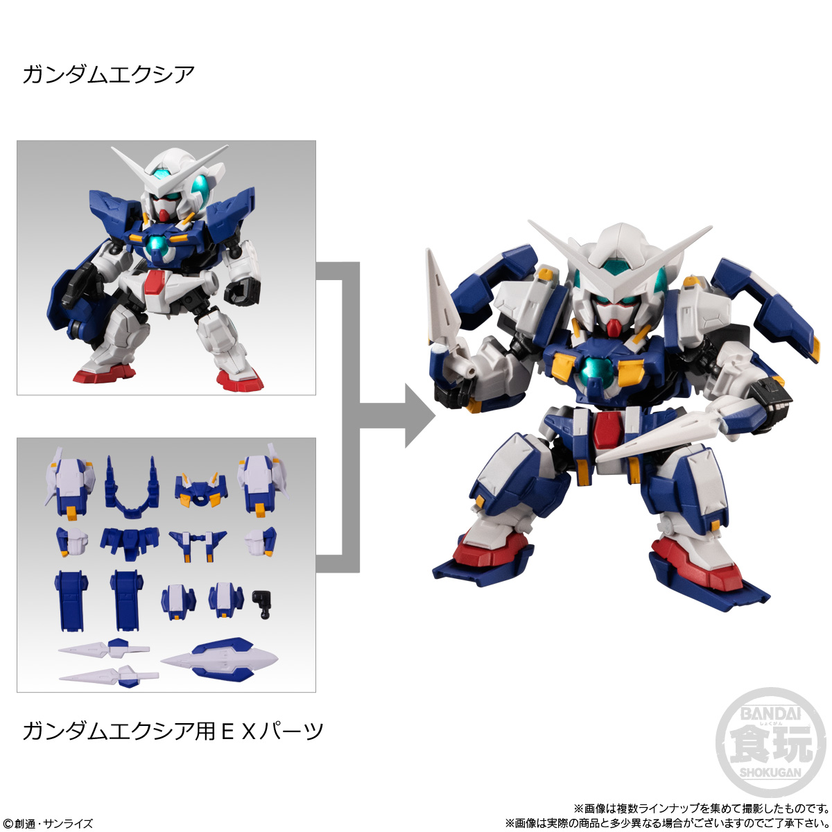 กันดั้ม Bandai Candy Toy Mobility Joint Gundam Vol.5 No.03 GN-001 Gundam Exia + No.07 Gundam Exia's EX Parts Set (เซ็ตคู่ 2 กล่อง)