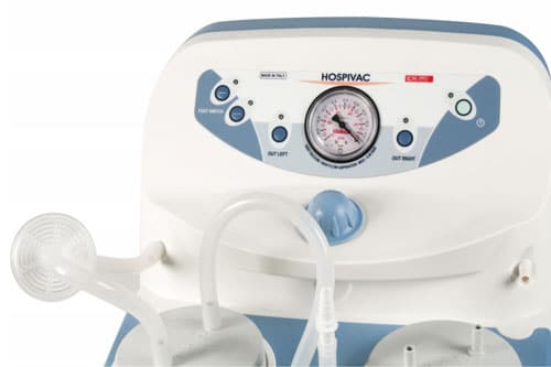เครื่องดูดเสมหะ แรงดูดสูง NEW HOSPIVAC 400 บรรจุของเหลวได้ 4 ลิตร อัตราการไหล 90 ลิตร/นาที แบรนด์จากประเทศอิตาลี รับประกันสินค้า 1 ปี
