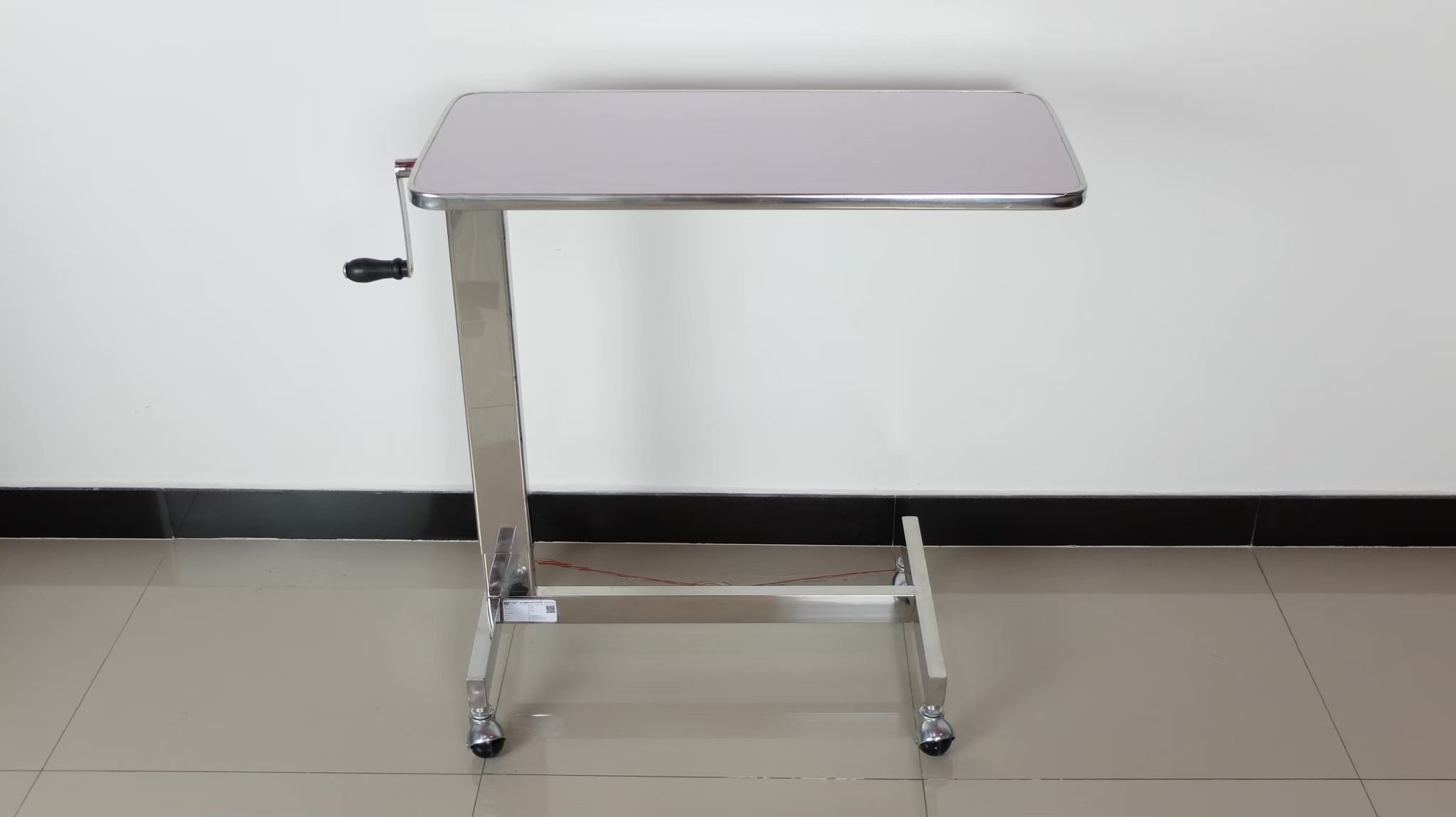 โต๊ะคร่อมเตียงสแตนเลส ขอบสแตนเลส PS38 (Best Seller)