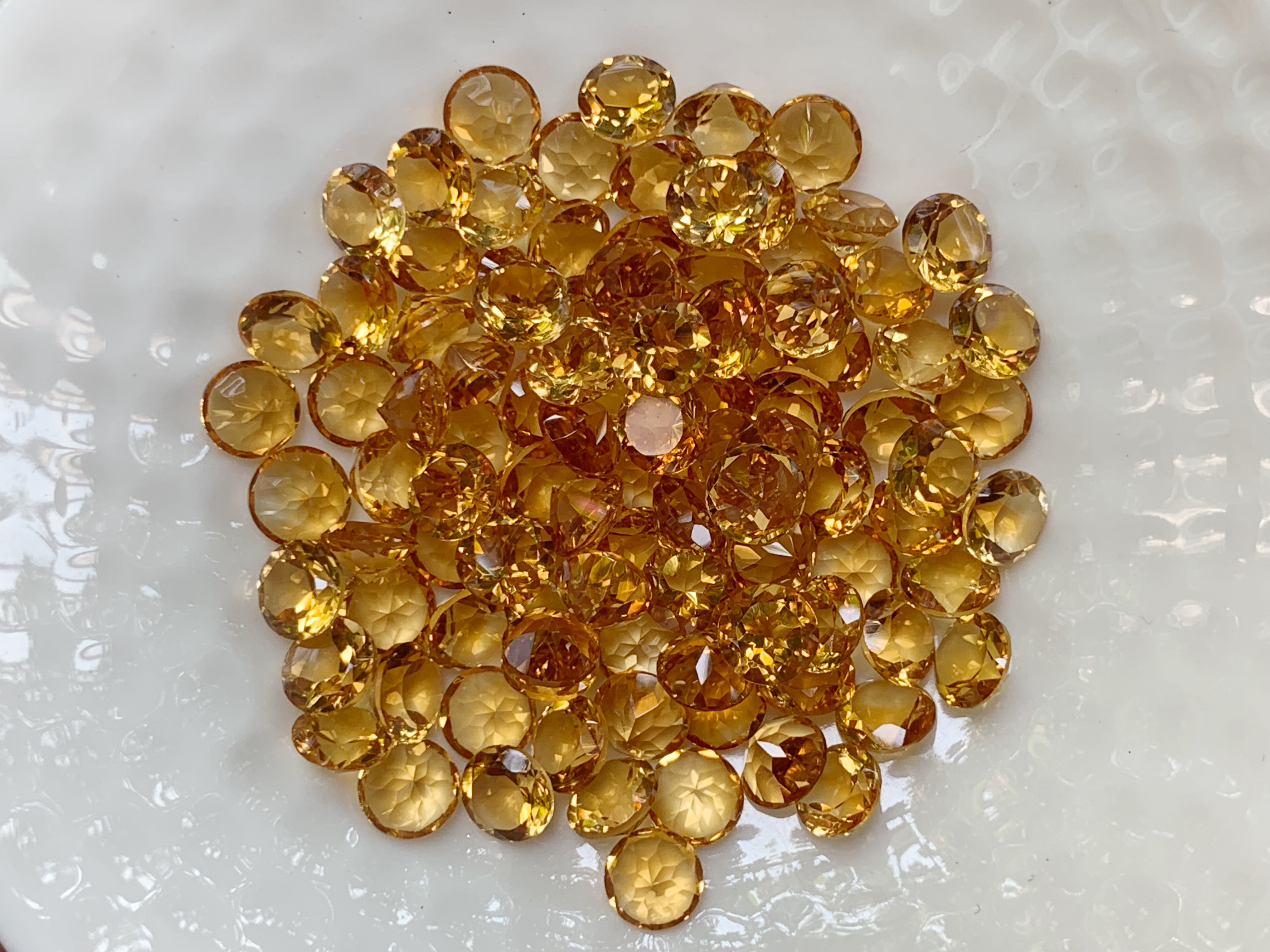 ซิทรินกลม 5.0 มม. 5 กะรัต