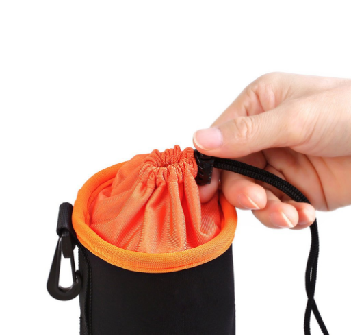 ถุงใส่เลนส์ / ถุงเก็บเลนส์ กันเป็นรอย และลดแรงกระแทก สีดำ/สีส้ม/สีม่วง มี4ไซร์ พร้อมส่ง