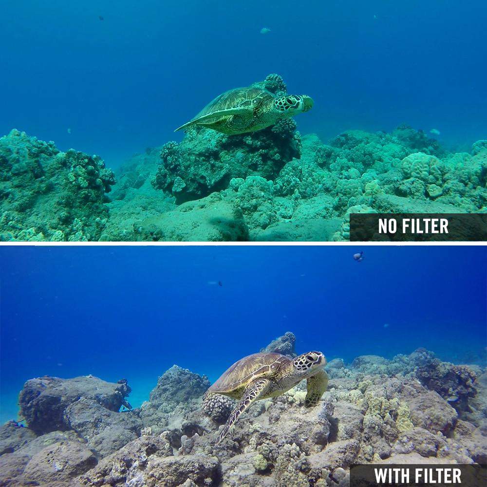 GoPro 7 / 6 / 5 Black Protective Housing + Backscatter Flip10 Shallow (10-25 feet) & Dive (25-80 feet) + Floating Hand