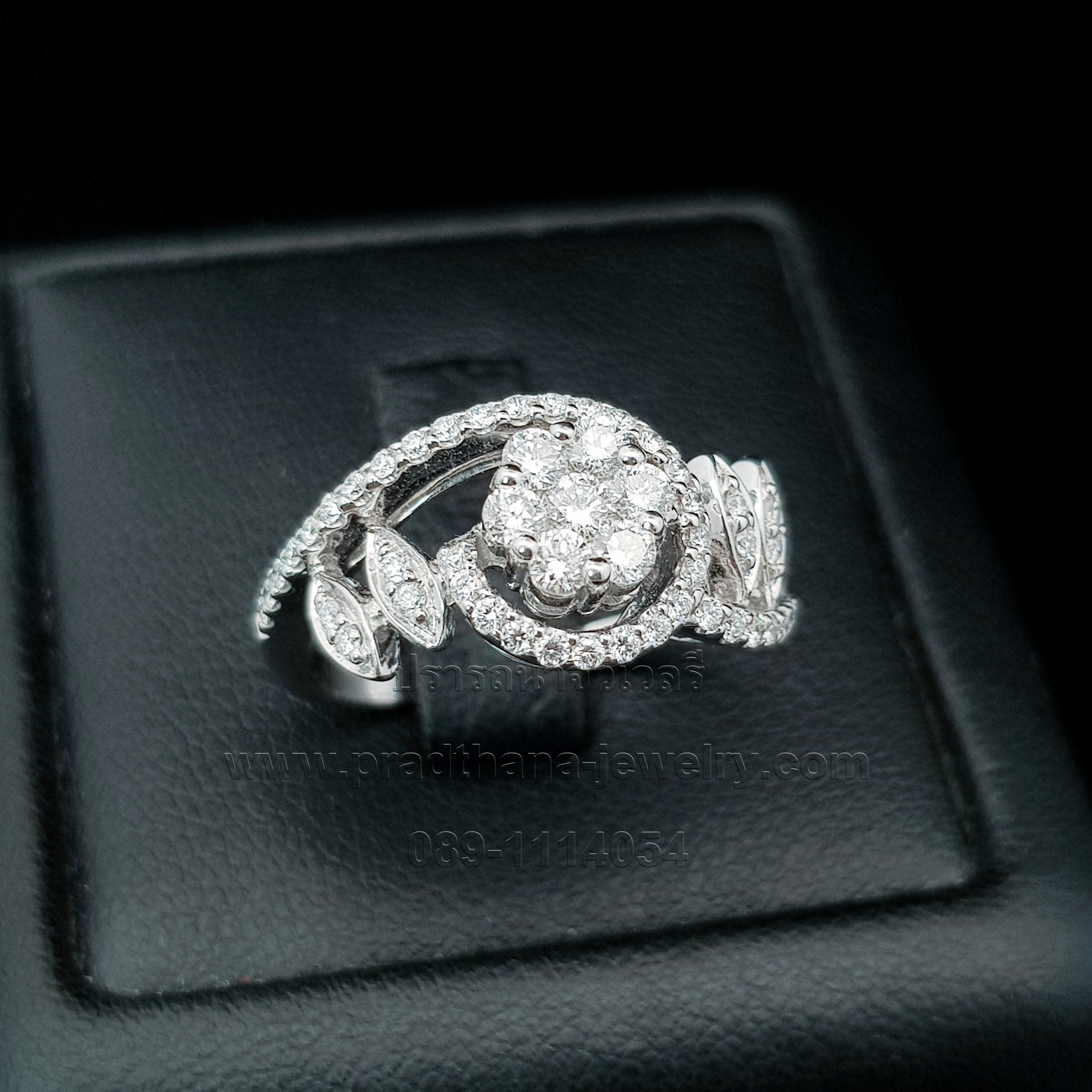 แหวนเพชรลายเถาดอกไม้