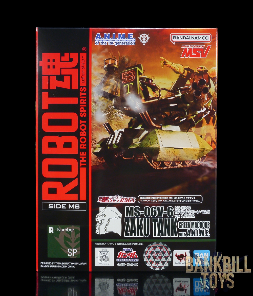 กันดั้ม Bandai Spirits Premium Bandai Tamashii Web Shop Limited The Robot Spirits <SIDE MS> R-SP MS-06V-6 Zaku Tank Green Macaque Ver. A.N.I.M.E.