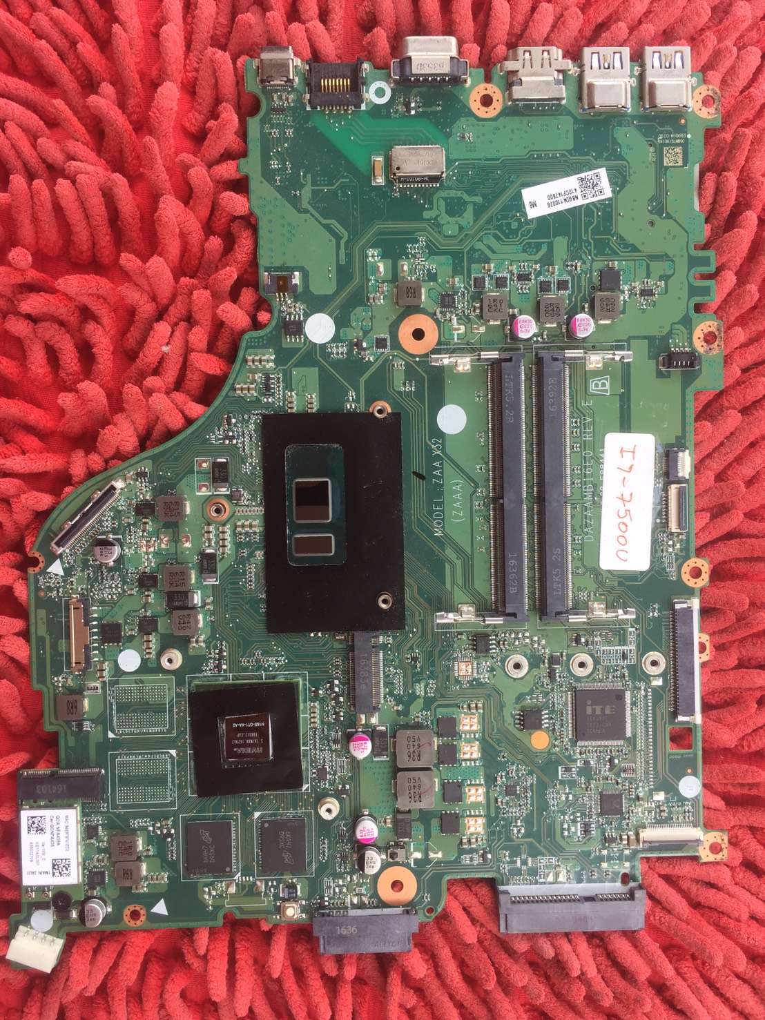 ZAA X32 ZAAA DAZAAMB16E0 cpui7-7500U สำหรับ ACER Aspire E5-575G แล็ปท็อป