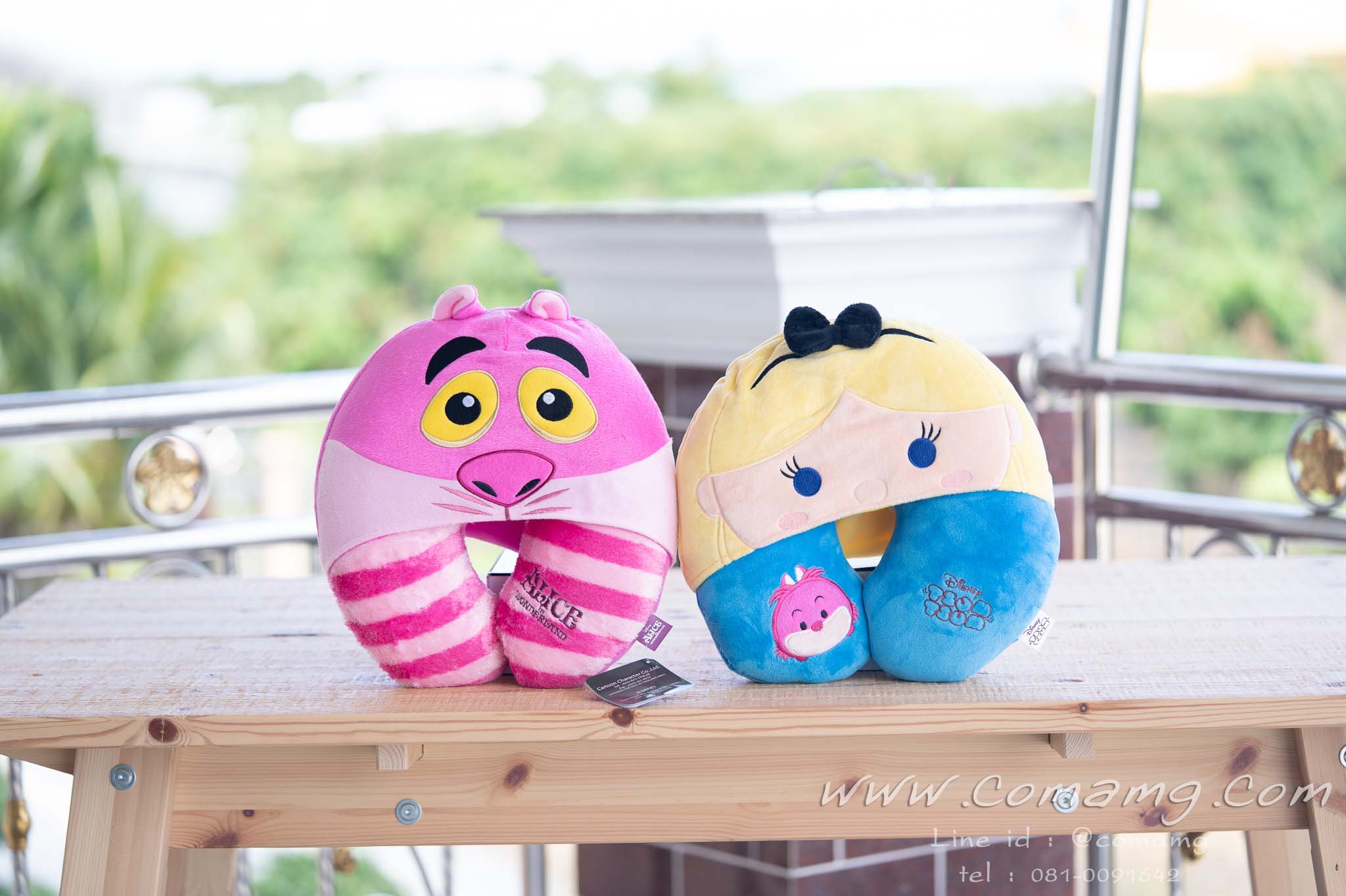 หมอนรองคอมีหมวก อลิซAlice & แมวCheshire Cat