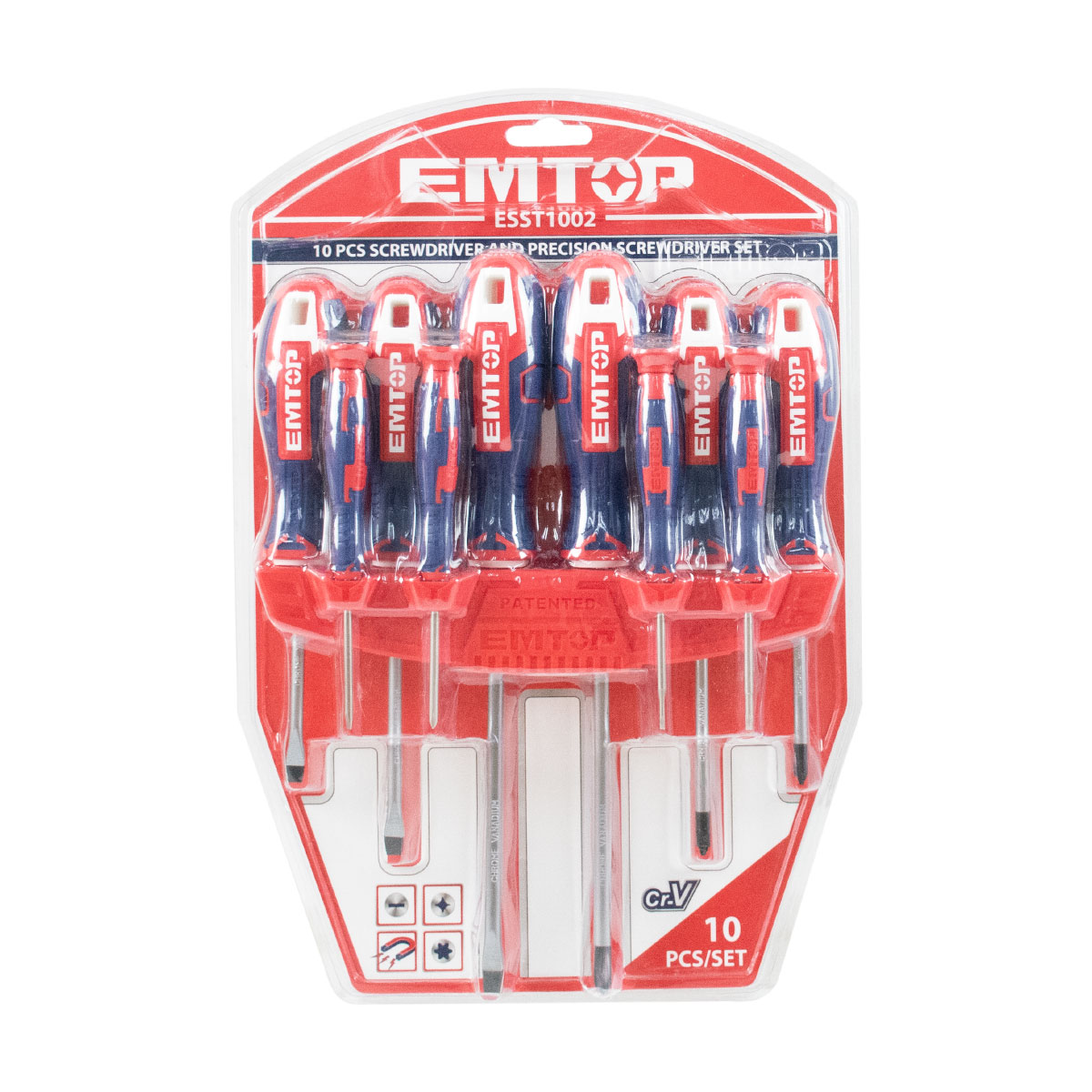 EMTOP ไขควงชุด 10ชิ้น ESST1002
