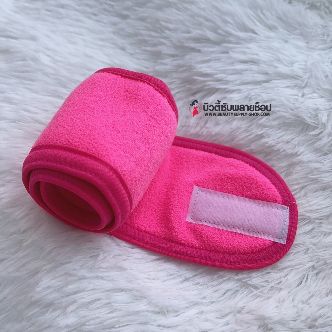 ผ้าคาดผมทำหน้า ผ้าคาดผมแต่งหน้า ผ้าคาดผมนวดหน้า อาบน้ำ สีพื้น คละสี