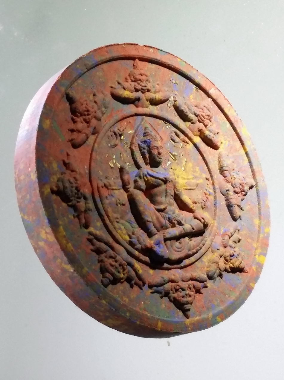 รหัสสินค้า จตุคามรามเทพ 747 องค์พ่อจตุคามรามเทพ รุ่น รับทรัพย์พระแม่ธรณี เนื้อว่านก้นครก โรยผงตะไบ พุทธาภิเษก ศาลหลักเมือง วัดพระมหาธาตุวรมหาวิหาร จังหวัดนครศรีธรรมราช วัดมัชฌิมเจริญธรรม และศาลหลักเมือง จังหวัดระนอง สร้างปี 2550