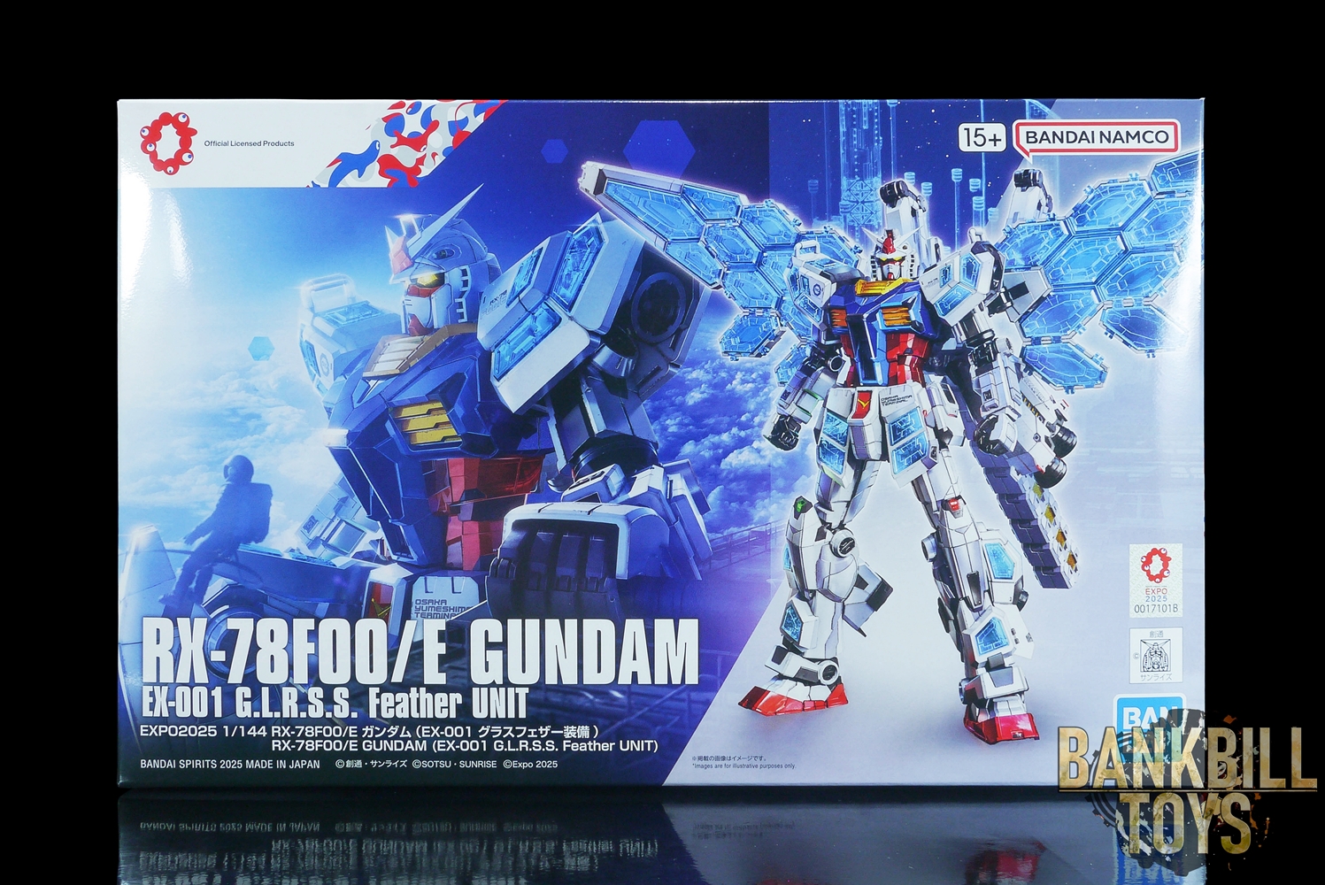 กันดั้ม Bandai Spirits Gunpla Expo 2025 Osaka Kansai Japan「Gundam Next Future Pavilon」Limited EXPO2025 NG 1/144 RX-78F00/E Gundam [EX-001 G.L.R.S.S. Feather Unit]