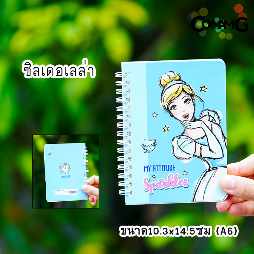 สมุดโน๊ต ขนาดA6 (10.3x14.5CM) สมุดริมลวด บันทึก ลายการ์ตูนลิขสิทธิ์แท้ พร้อมส่ง