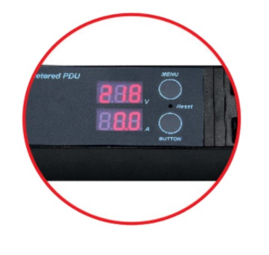 PDU 20 C13 Outlet (Circuit Breaker 32A +V-A+ Power Plug 32A) รางไฟที่มี C13 และปลั๊กเพาเวอร์ และ Volt-Amp