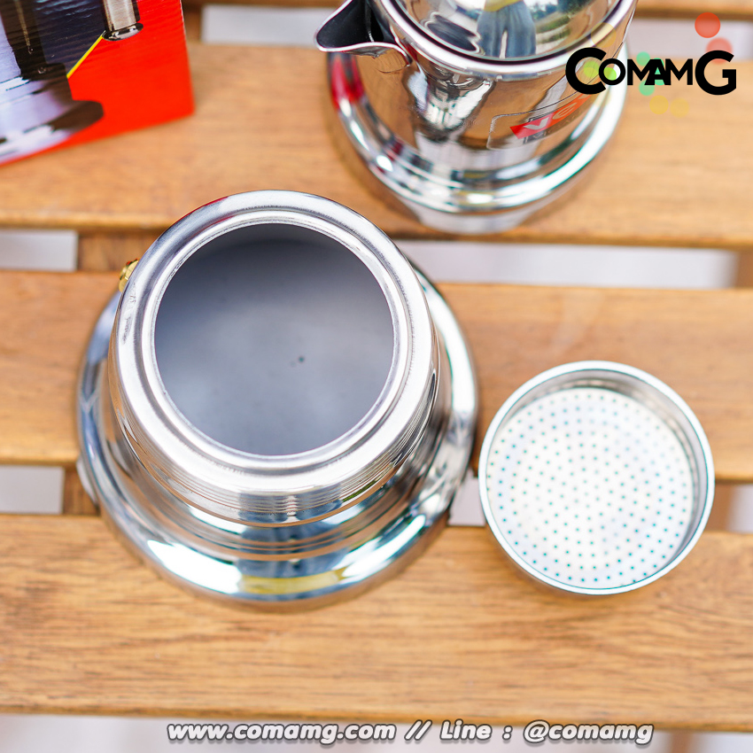 Moka Pot กาต้มกาแฟสด สแตนเลส ทรงวินเทจ ขนาด 4คัพ 200ML
