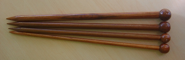 ไม้นิตถักไหมพรม รุ่น ไม้สัก Teak Knitting Pin