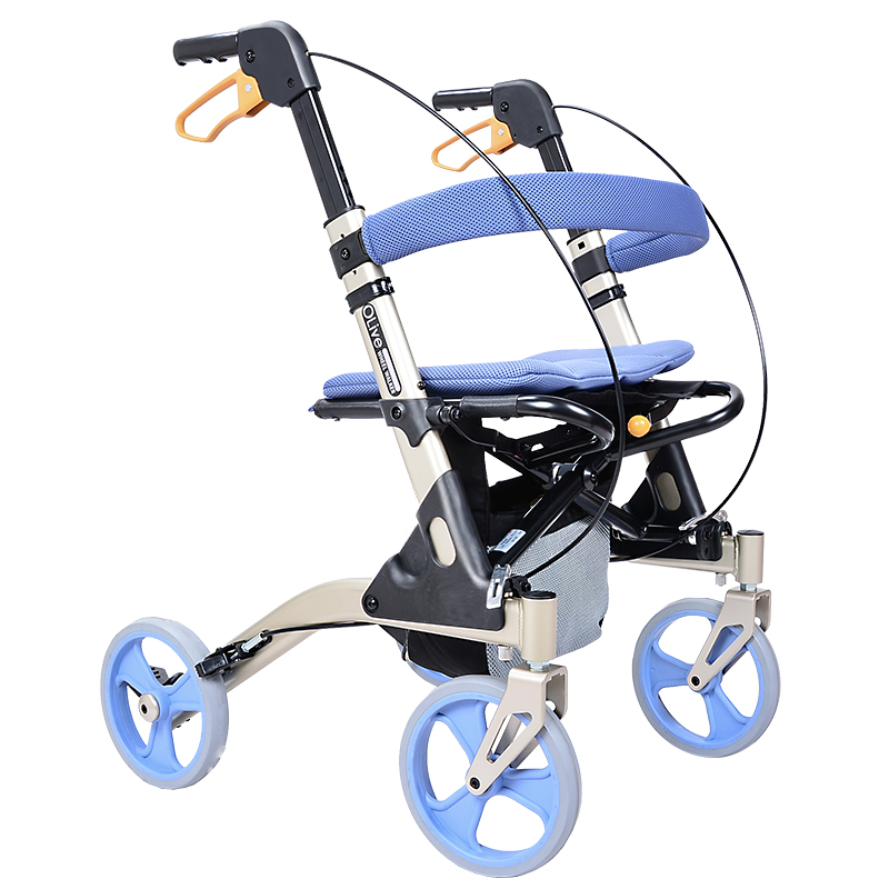 รถเข็นช่วยพยุงเดิน แบรนด์จากประเทศญี่ปุ่น ( 歩行器 ) Matsunaga รุ่น MV100 น้ำหนักเบา พกพาสะดวก นั่งสบาย พับเก็บได้ (Best Seller)