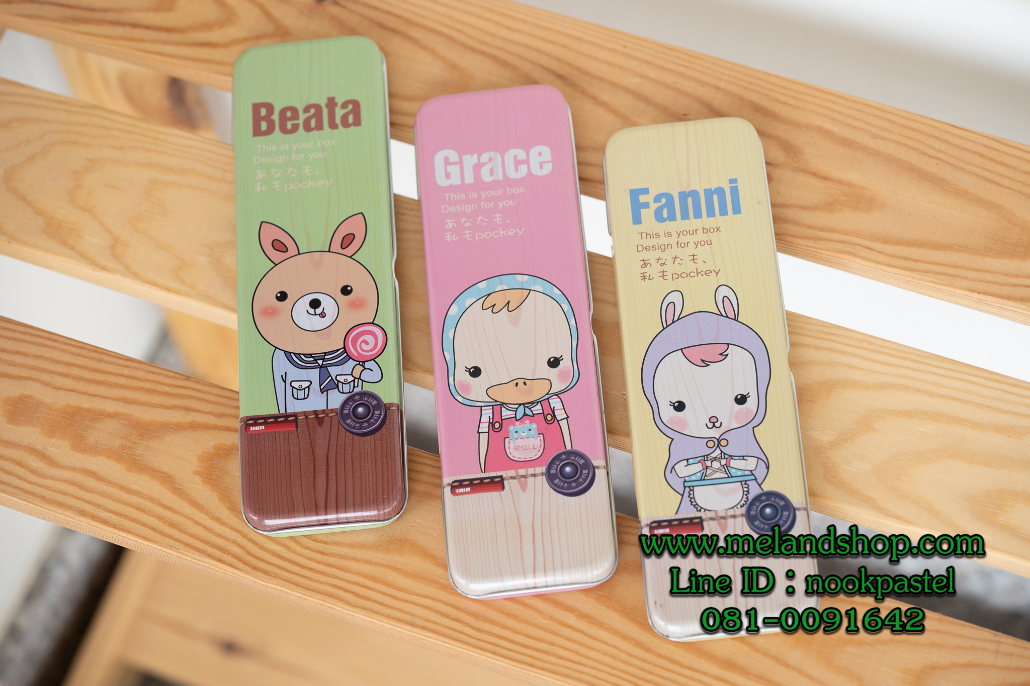 กล่องดินสอเหล็กลายการ์ตูน