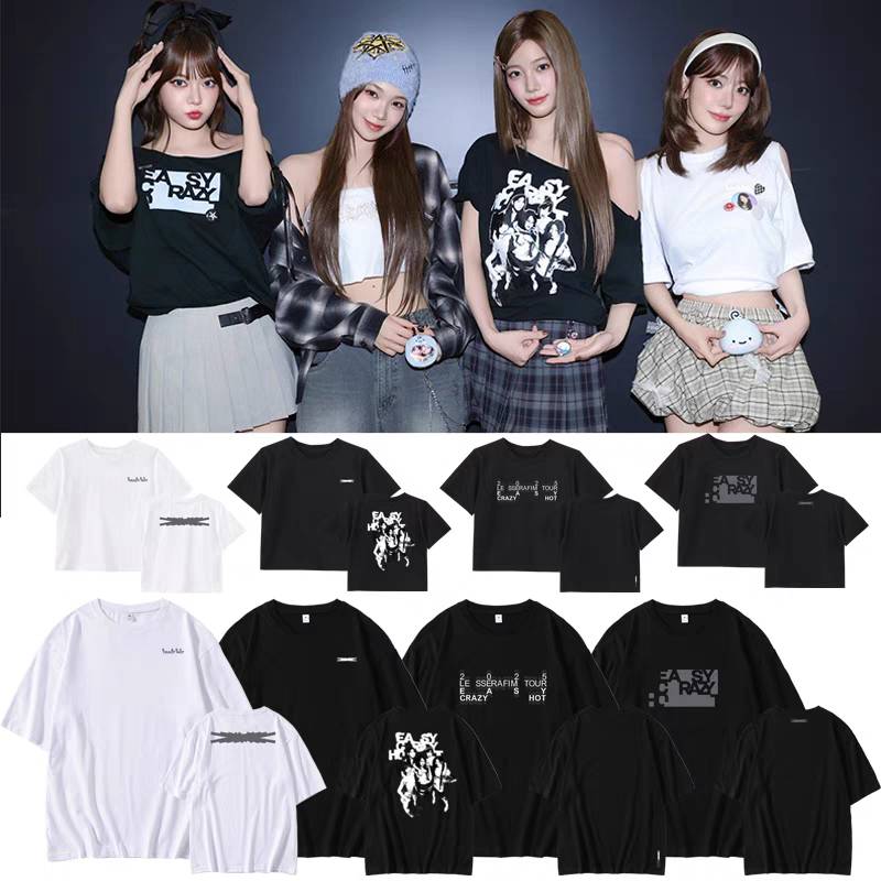 เสื้อยืด LE SSERAFIM : 2025 LE SSERAFIM TOUR 'EASY CRAZY HOT'