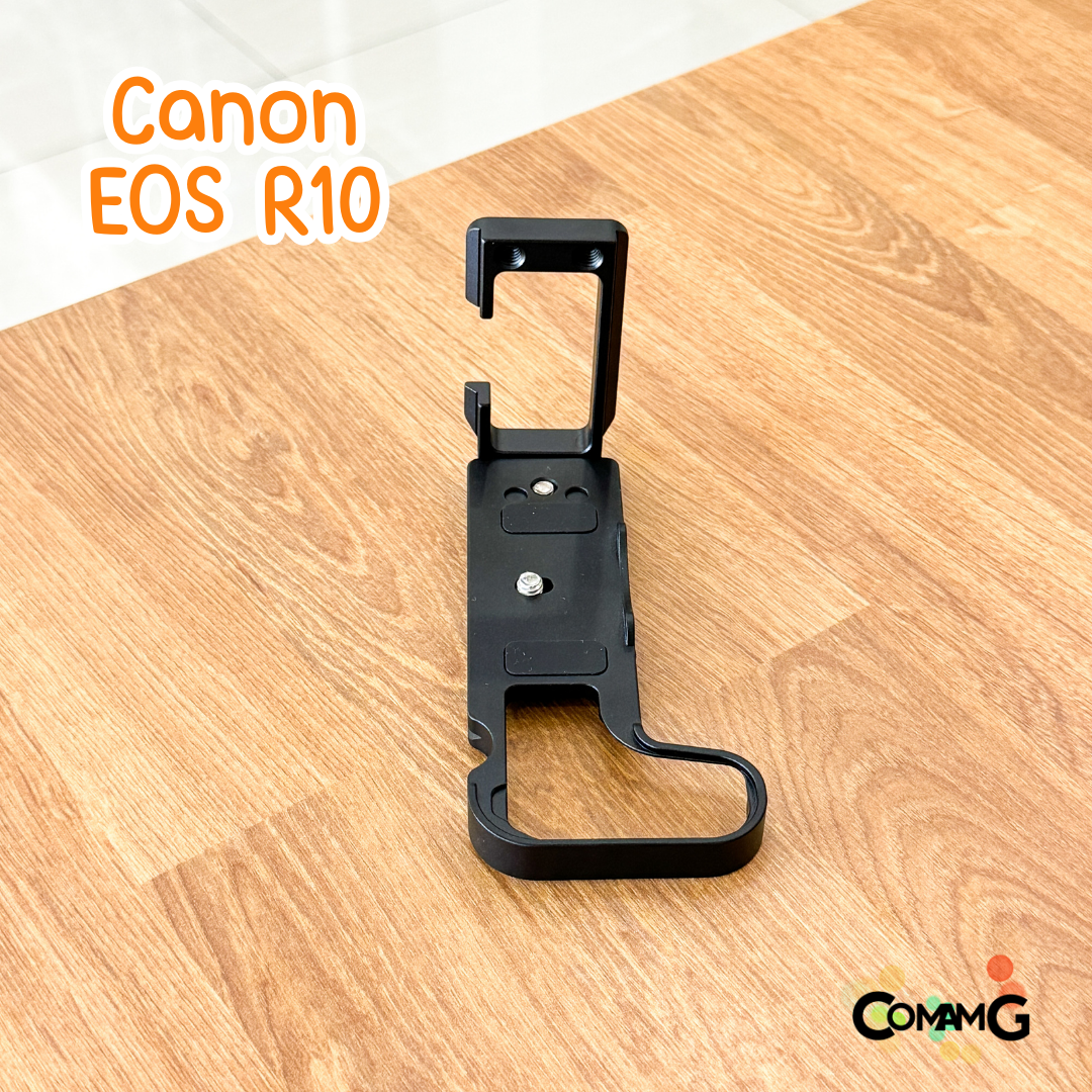 L Plate Canon EOS R10 Grip ด้านข้างสไลด์ออกได้ เพิ่มความกระชับในการจับถือ