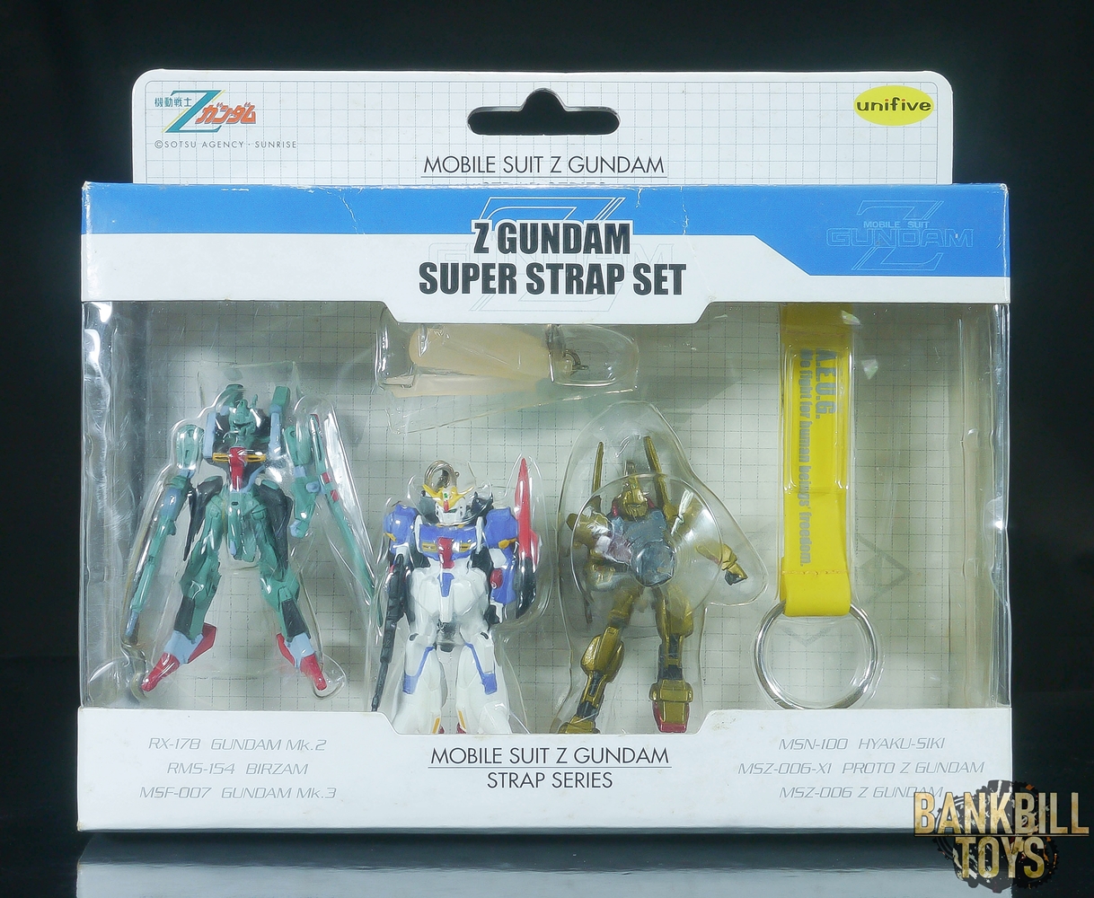 กันดั้ม Unifive Mobile Suit Zeta Gundam Strap Series Z Gundam Super Strap Set MSN-00100 Hyaku Shiki & MSZ-006-X Prototype Ζ Gundam & MSZ-006 Zeta Gundam