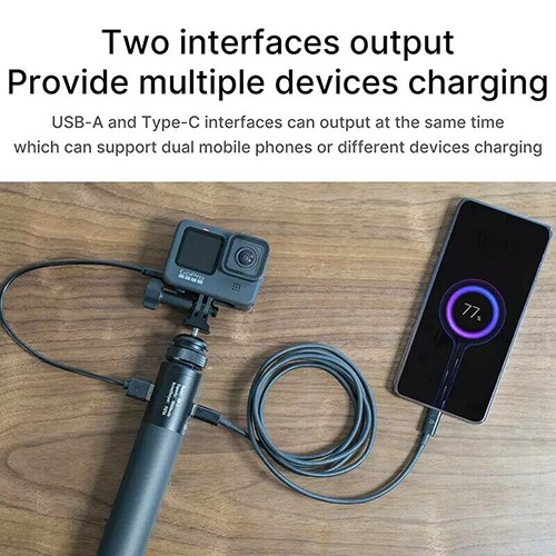 Ulanzi BG-3 10000mAh Power Bank Selfie Stick Hand grip รุ่นใหม่ ด้ามจับชาร์จได้ติดกล้อง GoPro / Phone l Action Camera