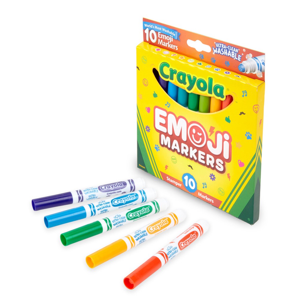 Crayola Emoji Markers สีเมจิกหัวปั๊มลาย แบบล้างทำความสะอาดได้