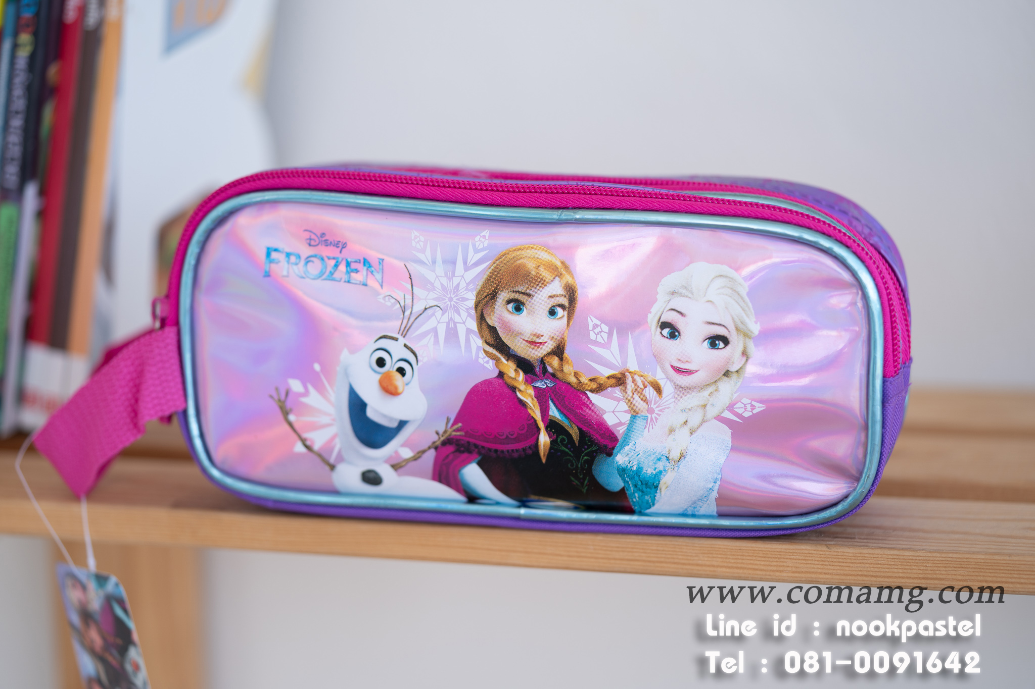 กระเป๋าใส่เครื่องเขียนเอลซ่าอันนา (Frozen) สีม่วง ลิขสิทธิ์แท้