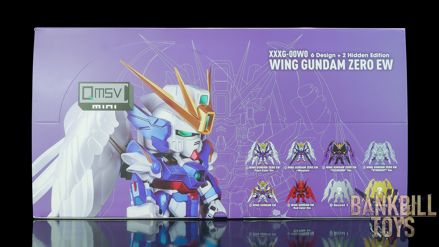 กันดั้ม Bandai Namco Trading Figure QMSV Mini XXXG-00W0 Wing Gundam Zero EW Box [8 Packs]