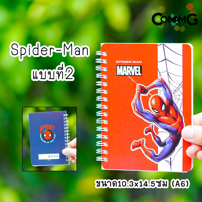 สมุดโน๊ต ขนาดA6 (10.3x14.5CM) สมุดริมลวด บันทึก ลายการ์ตูนลิขสิทธิ์แท้ พร้อมส่ง