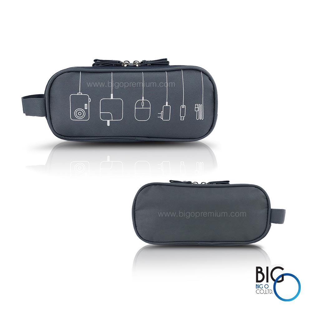 กระเป๋าใส่อุปกรณ์ไอที 2 ซิป มีหูหิ้ว (IT Organizer Bag)