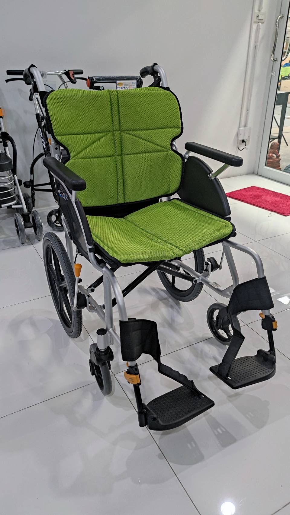 รถเข็นแบรนด์ญี่ปุ่น Matsunaga Wheelchair (車いす) รุ่น NEXT-21B ดีไซน์สวย พนักพิงปรับระดับได้ พกพาสะดวก ฟังก์ชั่นพื้นฐาน