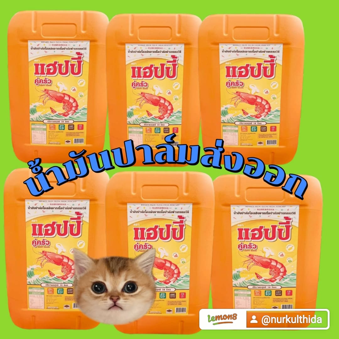 น้ำมันปาล์มแฮปปี้ 18ลิตร ส่งออก