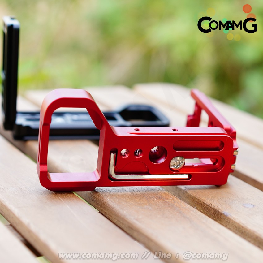 L Plate Sony A9ii A7R4 A7Siii แบบรางสไลด์ มีสีดำ สีแดง