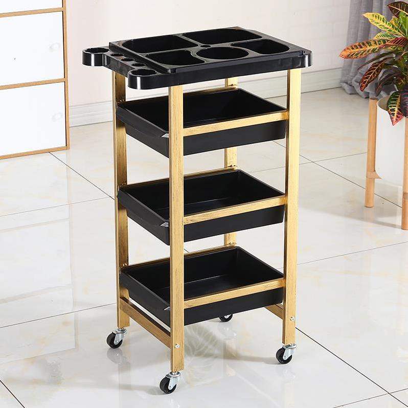 ชั้นวางเครื่องมือร้านเสริมสวย (มีถาดวางอุปกรณ์)เข็นได้