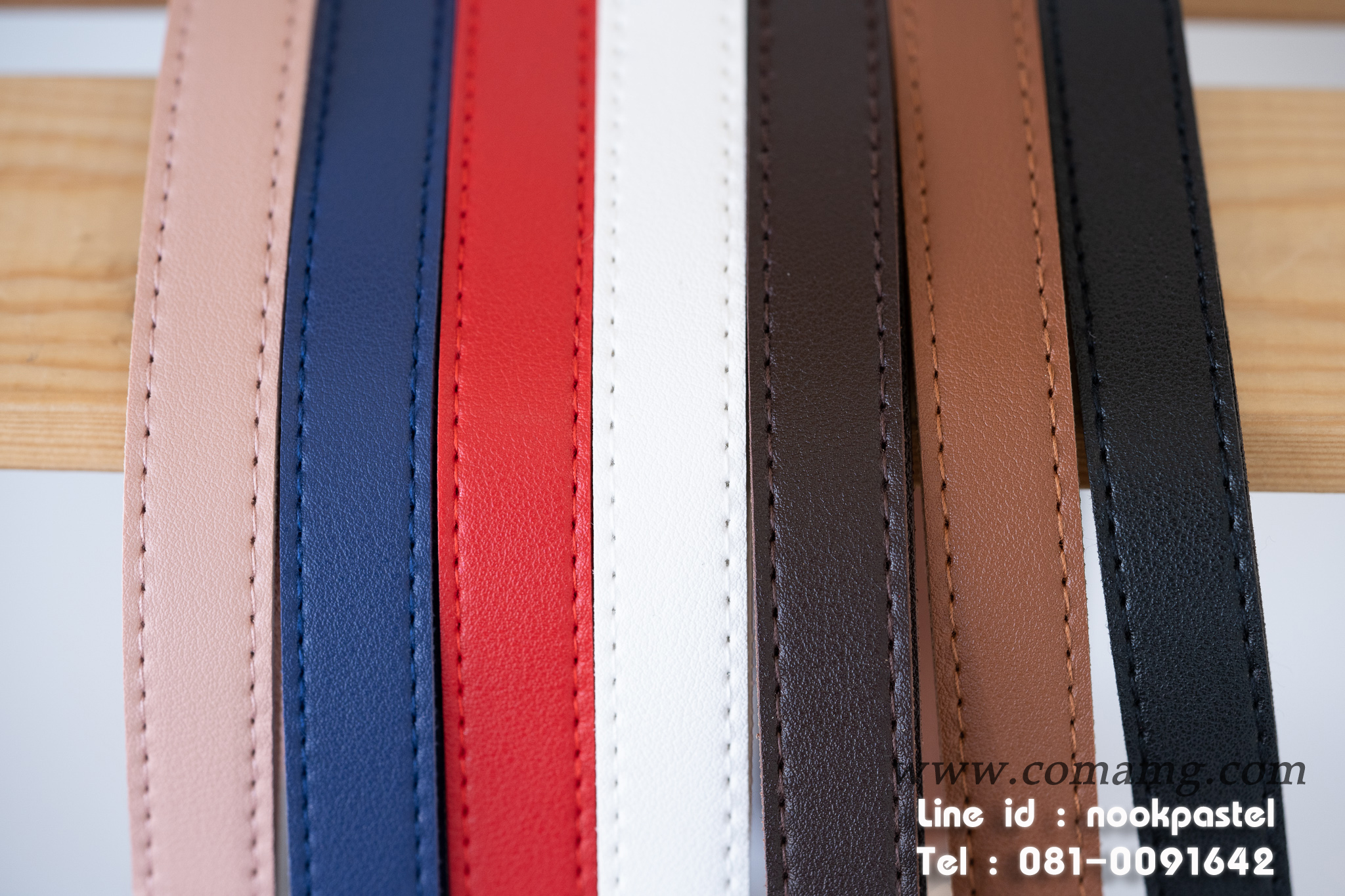 สายกระเป๋าหนังPU หนังเรียบ