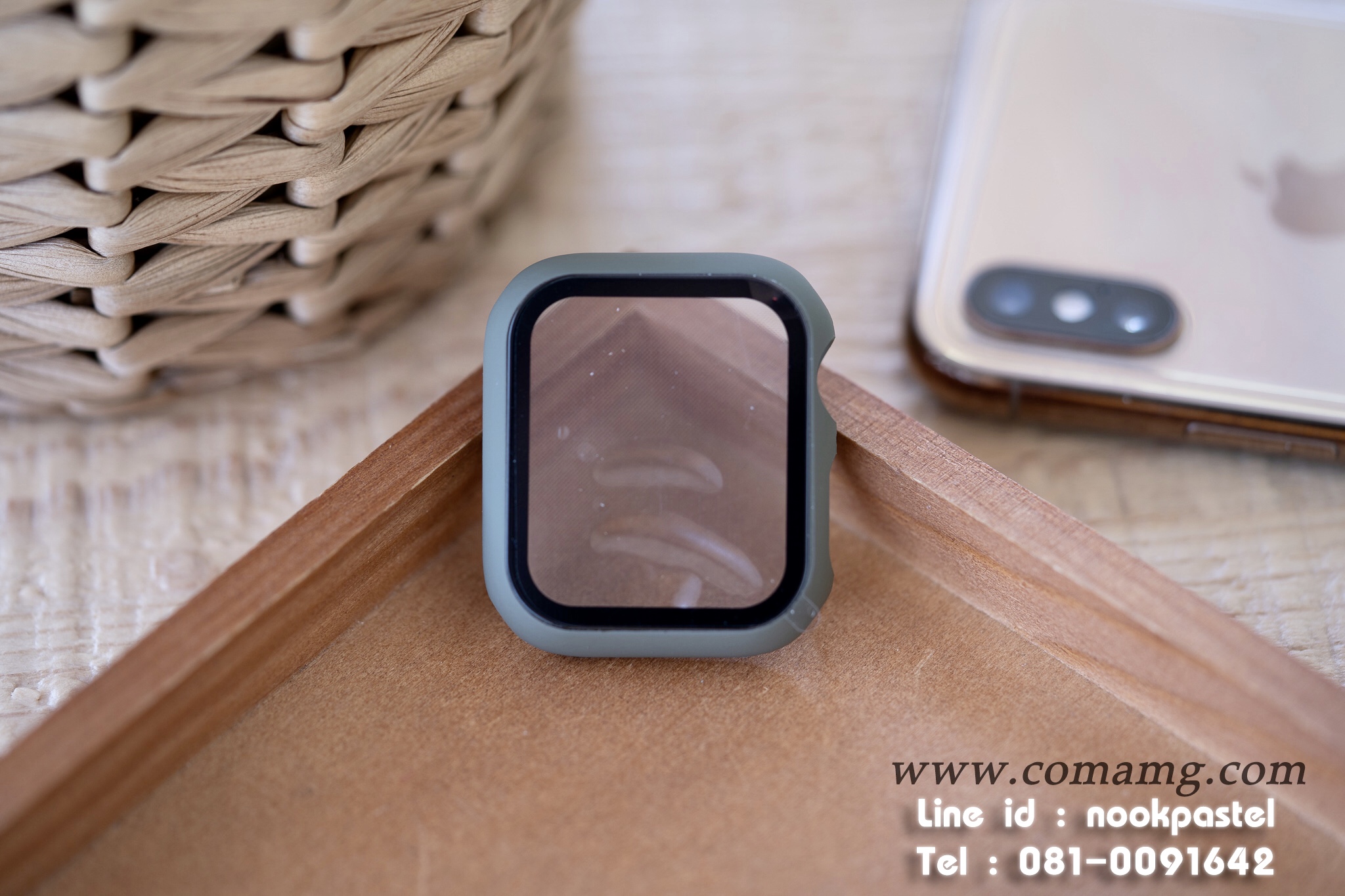 เคสฟิลม์กระจก คลุมรอบตัวคลุมรอบตัว360องศา สำหรับapple watch(ลิงค์2)