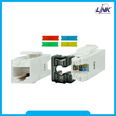 CAT 6 RJ45 Slim White JACK Color Changeable- ตัวเมีย CAT 6 เปลี่ยนสีได้