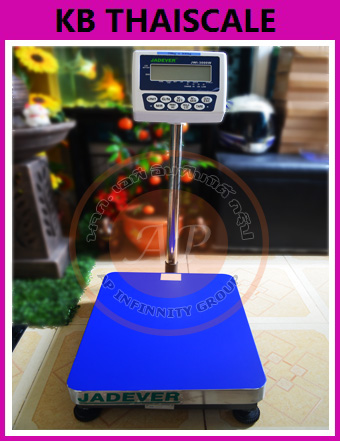 ตาชั่งตั้งพื้น100กิโลกรัม เครื่องชั่งวางพื้น100kg เครื่องชั่ง100กิโลกรัม เครื่องชั่งน้ำหนัก100kg ละเอียด 0.005kg ยี่ห้อ JADEVER รุ่น JWI-3000W ขนาดแท่น 50*60cm.